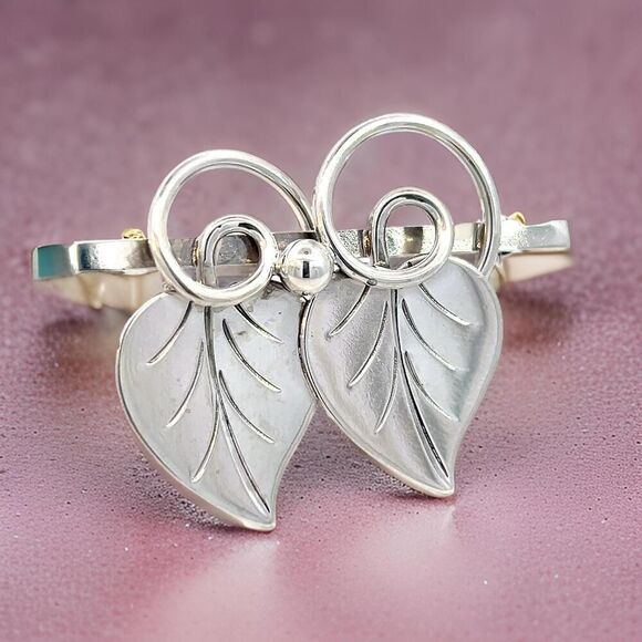 Georg Jensen Estate Vine Leaves Brooch Silver GJ33 - Picture 4 of 15